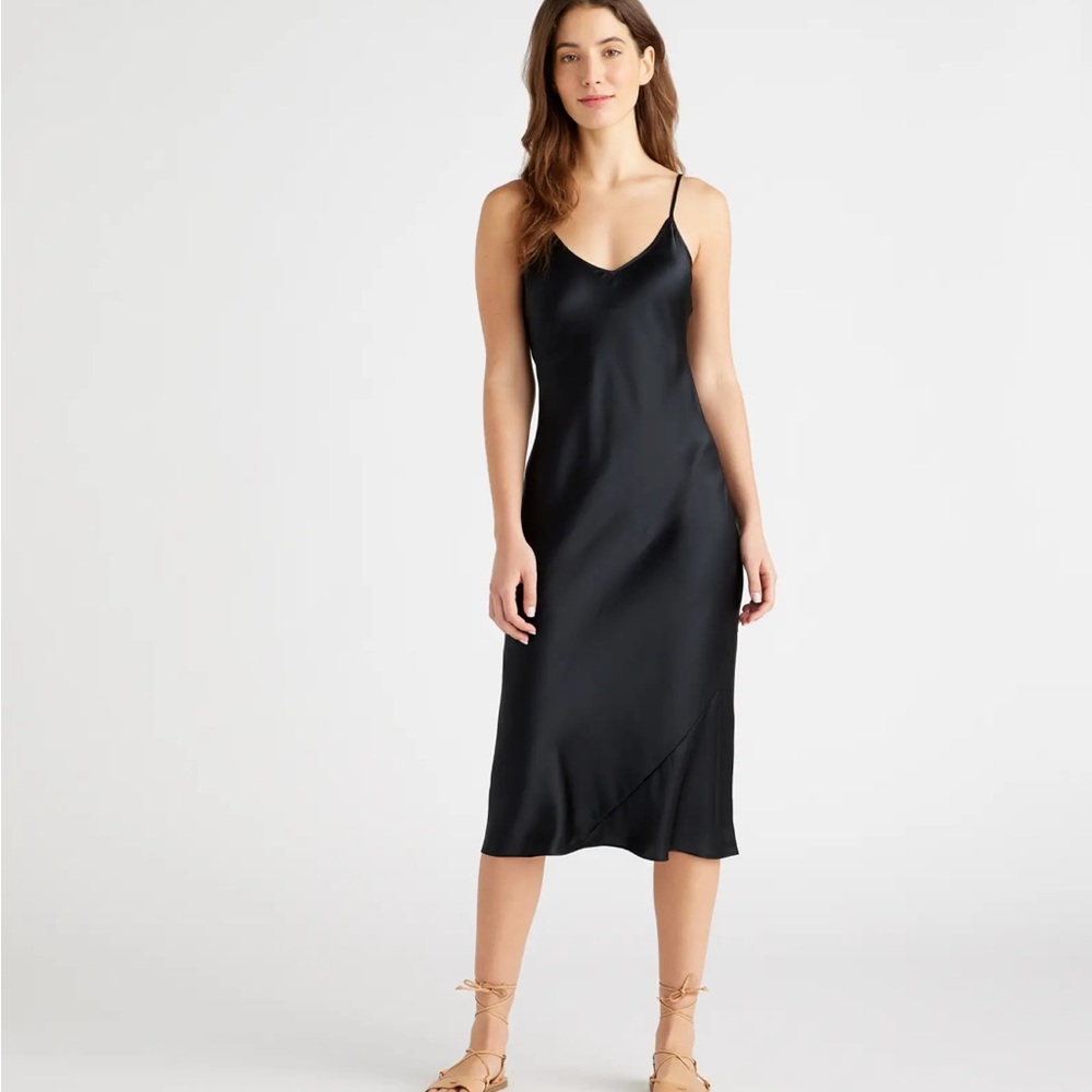 Quince 100% washable silk slip dress